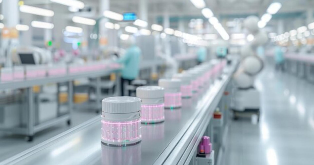 GLPulses förpackningsspråk i puder- och silvertoner